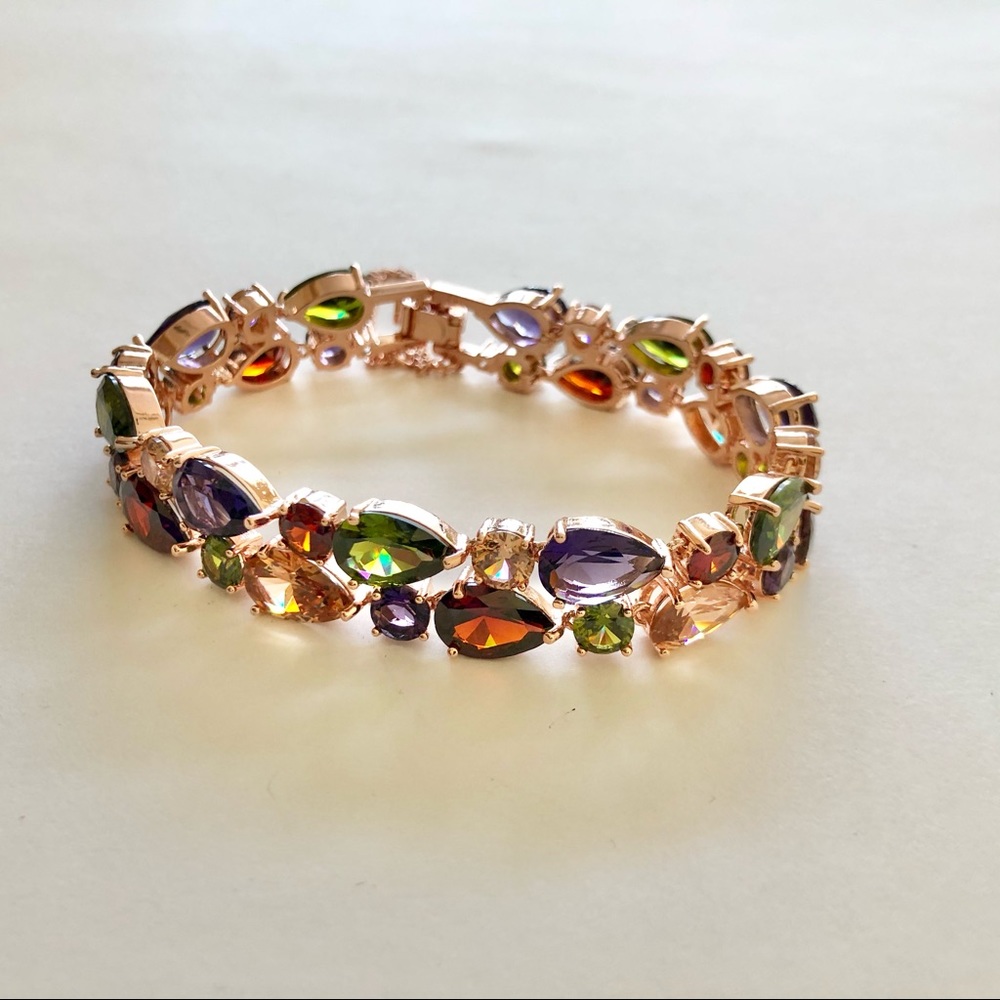 Women Cubic Zirconia Bracelet - Multicolor